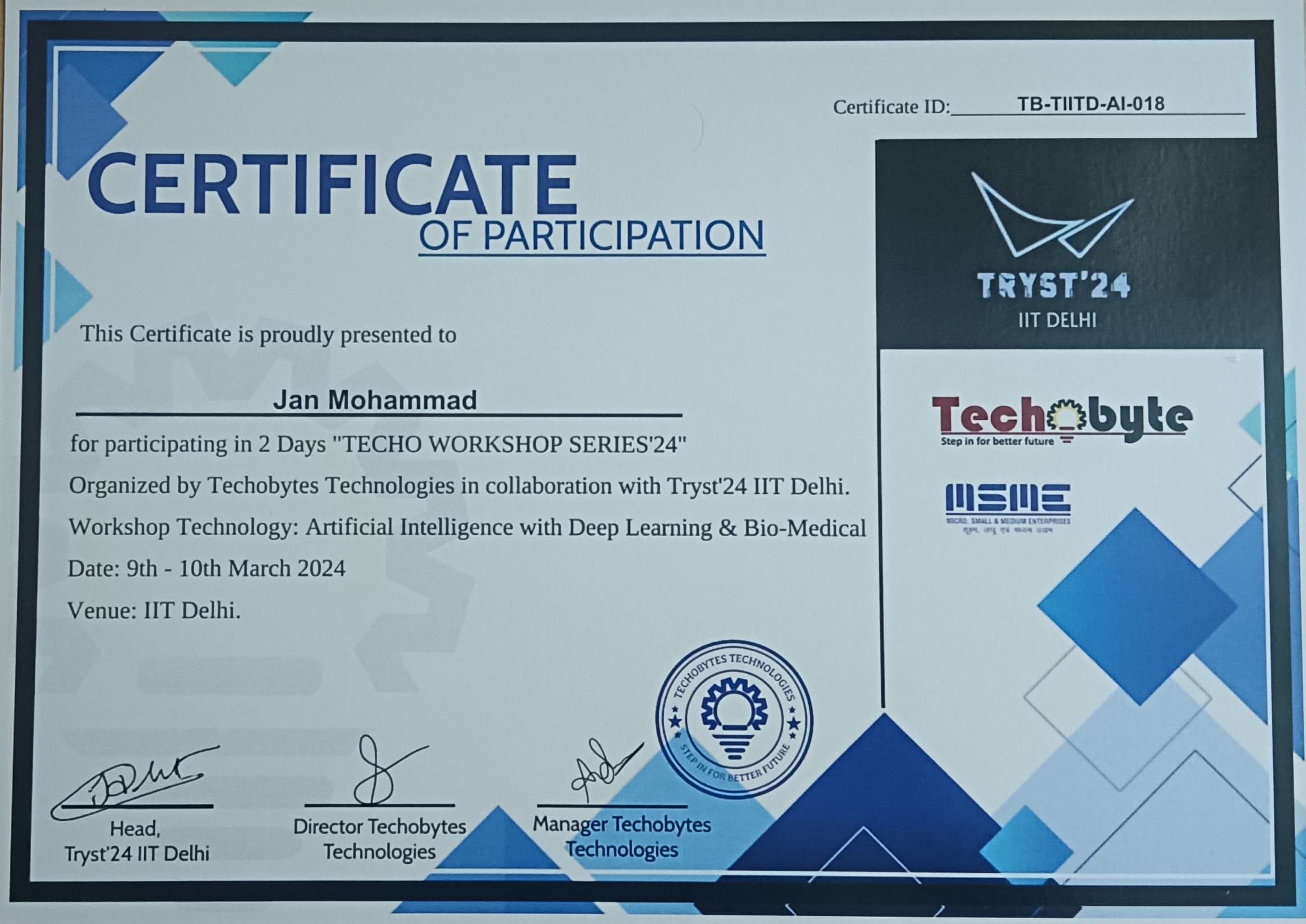 Tryst-2024 IIT Delhi